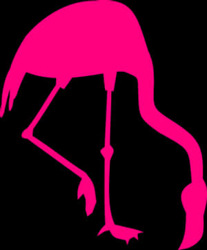 Pink Flamingo Silhouette PNG image with transparent background