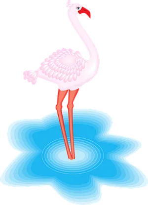 Pink Flamingo Standingin Water PNG Image