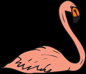 Pink Flamingo Vector Art PNG image with transparent background