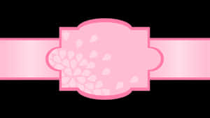Pink Floral Banner Graphic PNG image with transparent background