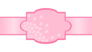 Pink Floral Banner Graphic PNG Image