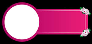 Pink Floral Banner Template PNG with transparent background
