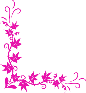 Pink_ Floral_ Border_ Design PNG Image