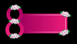 Pink Floral Frame Graphic PNG image with transparent background