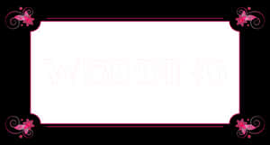 Pink Floral Wedding Banner PNG image with transparent background