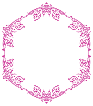 Pink Floral Wreath Vector PNG Image