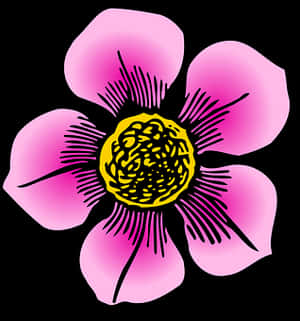 Pink Flower Illustration PNG image with transparent background
