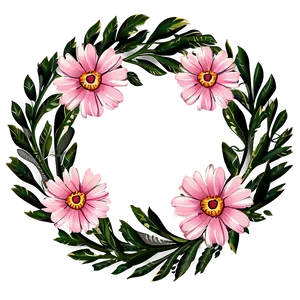 Pink Flower Wreath Png 05242024 PNG Image