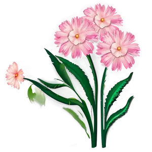 Pink Flowers Art Png 05242024 PNG Image