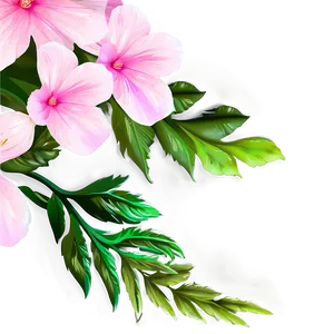 Pink Flowers Silhouette Png Ogv48 PNG Image