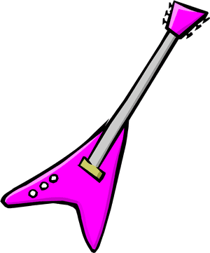 Club Penguin Pink Guitar Clipart , Png Download - Club Penguin Electric Guitar, Transparent Png PNG with transparent background