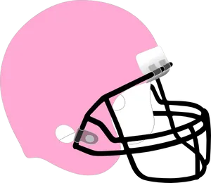 Pink Football Helmet Clipart PNG Image