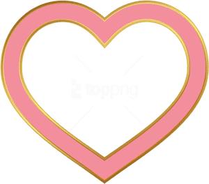 Free Png Heart Border Pink Png Images Transparent - Heart With Border, Png Download PNG