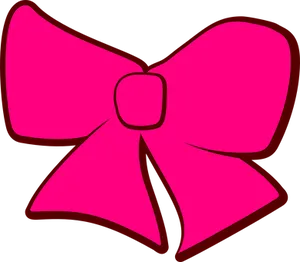 Pink Hair Bow Clipart PNG Image