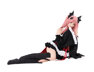Pink Haired Anime Cosplay Character PNG