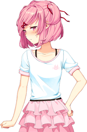 Doki Doki Literature Club Sprites - Doki Doki Literature Club Natsuki, HD Png Download PNG image with transparent background
