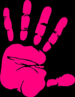 Pink Hand Silhouette Black Background PNG image with transparent background