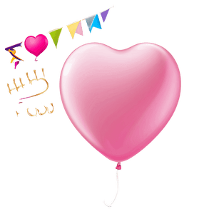 Pink Heart Balloon PNG 64 PNG