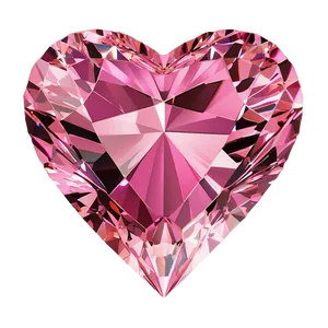 Pink Heart Diamond A PNG Image