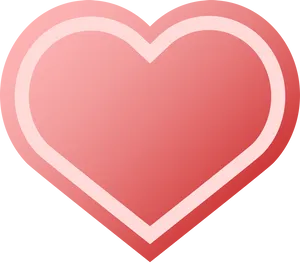 Pink Heart Icon Graphic PNG Image