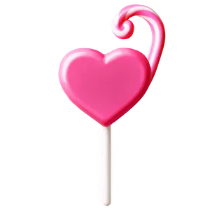 Pink Heart Lollipop Png 06292024 PNG Image