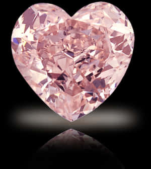 Pink Heart Shaped Gemstone PNG image with transparent background
