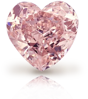 Pink Heart Shaped Gemstone PNG Image