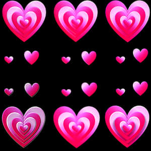 Pink_ Hearts_ Collection_ Vector PNG image with transparent background