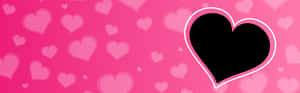 Pink Hearts Love Banner Background PNG image with transparent background