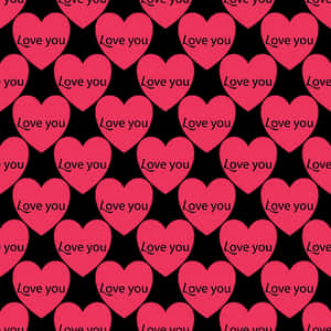 Pink Hearts Love Pattern PNG image with transparent background