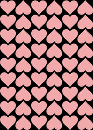 Pink Hearts Pattern Background PNG image with transparent background