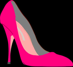 Pink High Heel Clipart PNG with transparent background