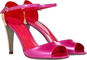 Pink High Heel Sandals PNG Image