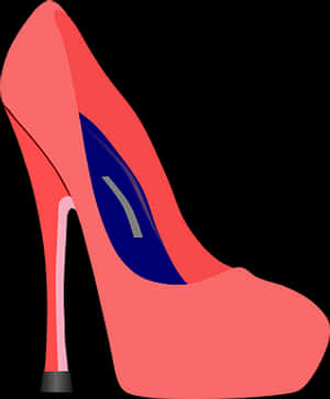 Pink High Heel Shoe Vector PNG with transparent background