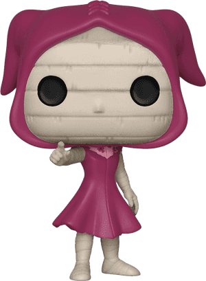 Pink Hooded Figure Vinyl Toy PNG image with transparent background