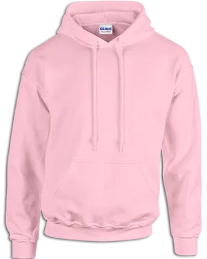 Pink Hoodie Blank Gildan Brand PNG Image