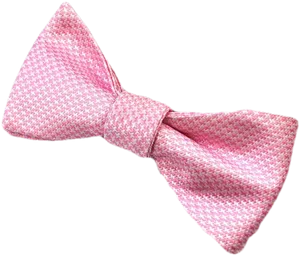 Pink Houndstooth Bow Tie PNG Image
