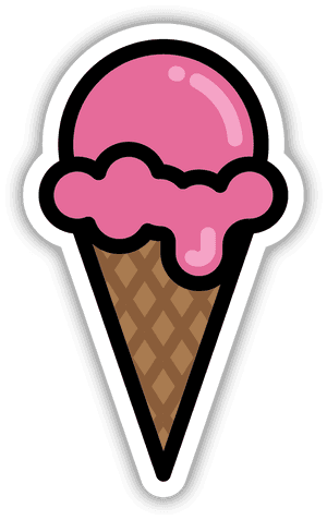 Ice Cream Cone Sticker, HD Png Download PNG image with transparent background