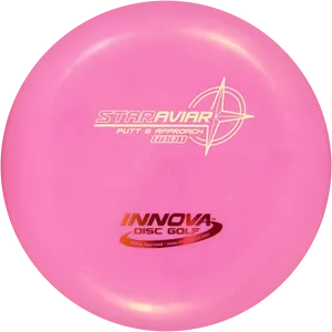 Pink Innova Star Aviar Disc Golf Putter PNG Image