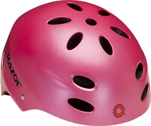 Pink Kids Bicycle Helmet PNG Image