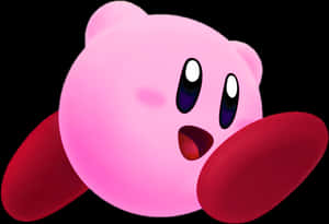 Pink_ Kirby_ Character PNG image with transparent background