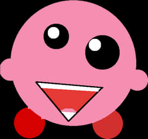 Pink_ Kirby_ Vector_ Graphic PNG image with transparent background
