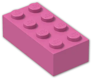 Pink Lego Brick PNG Image