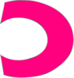 Pink Letter C Graphic PNG Image