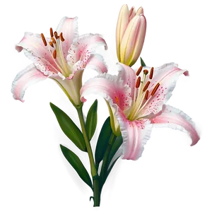 Pink Lily Flowers Png Hba PNG Image