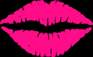 Pink Lips Silhouette Graphic PNG image with transparent background