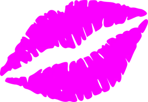 Pink Lipstick Kiss Graphic PNG Image