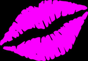 Pink Lipstick Kiss Graphic PNG with transparent background