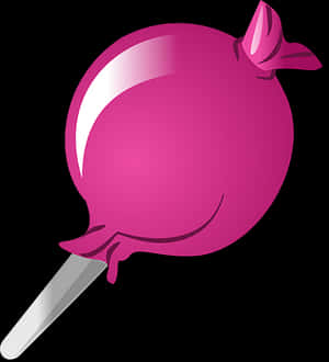 Pink Lollipop Illustration PNG image with transparent background
