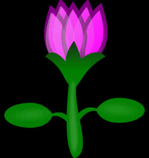 Pink Lotus Flower Illustration PNG with transparent background